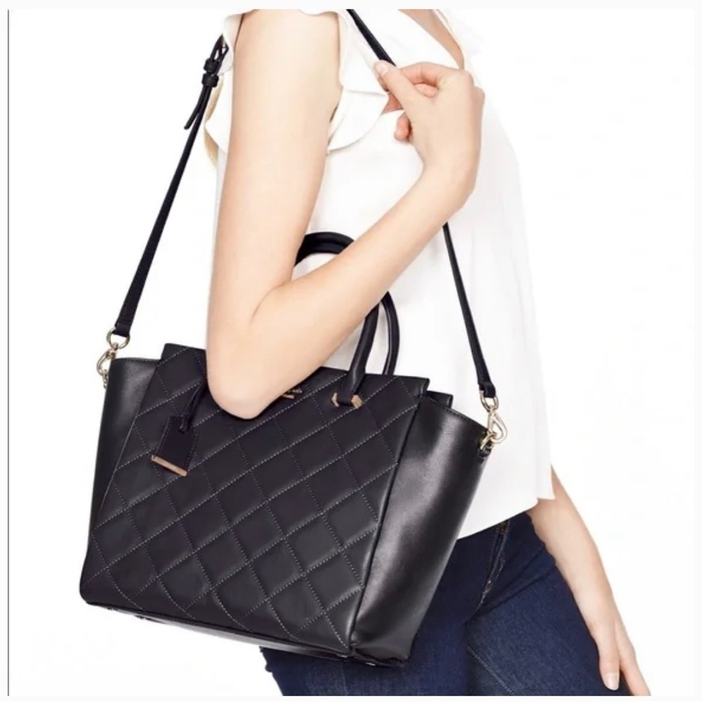 𝅺KATE Spade Emerson Place Hayden Black Satchel Bag - Picture 3 of 13